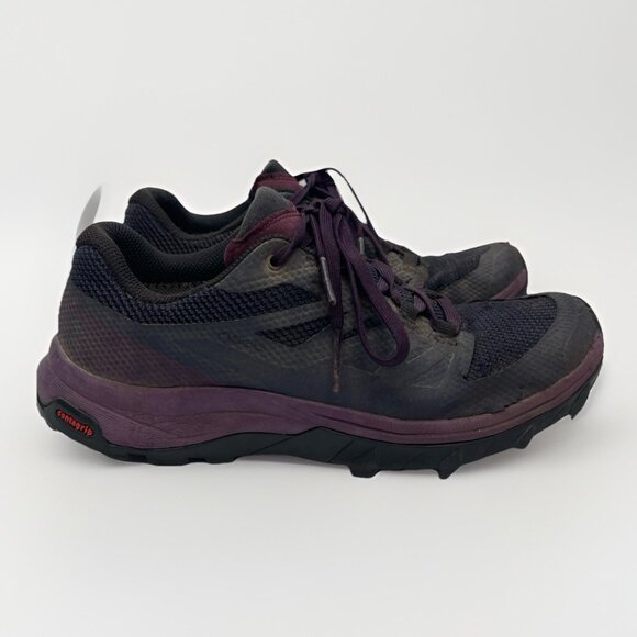 Salomon Outline Goretex Trail Running Hike Purple/black 6 US (4.5*UK) Read* - Picture 1 of 16